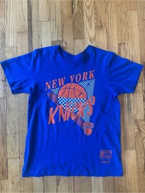 Knicks Mitchell & Ness Graphic Tee - Blue/Orange
